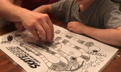 Created by DugOut Design Studio. Skatebored is a board game for the skate-minded.