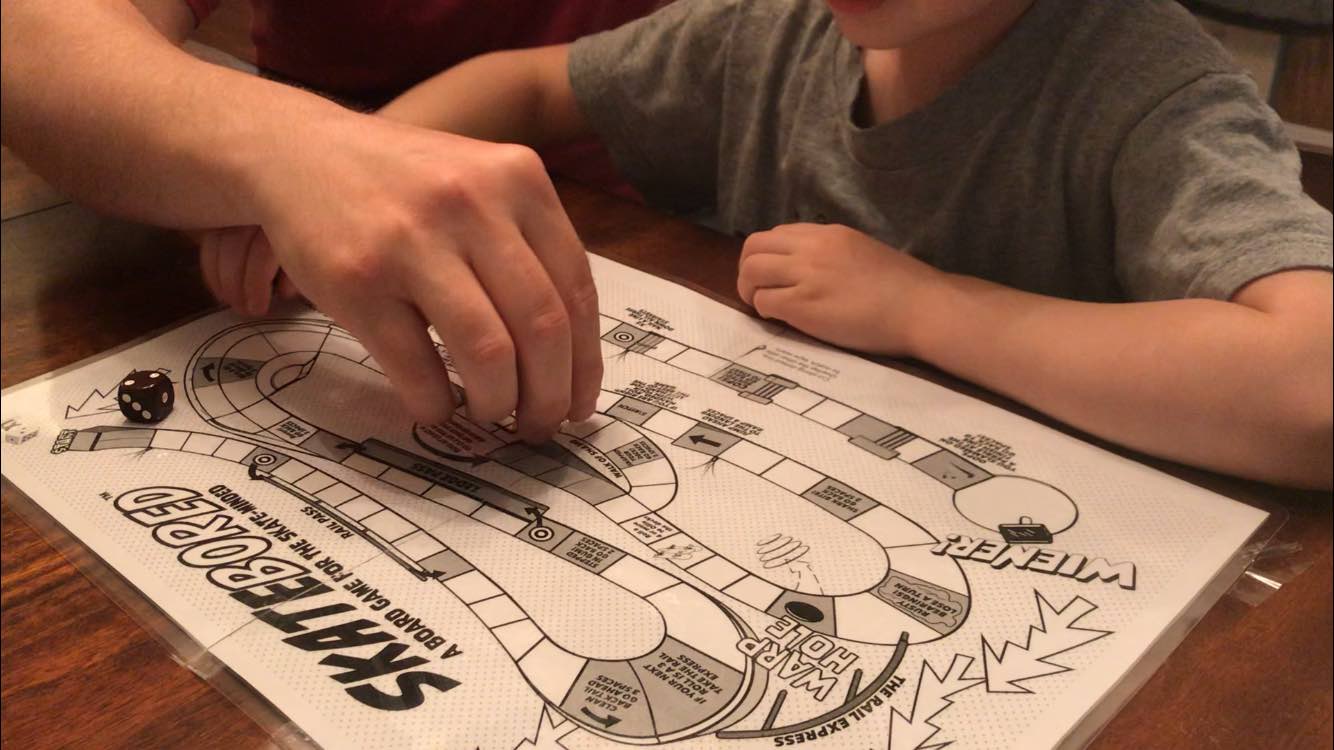 Created by DugOut Design Studio. Skatebored is a board game for the skate-minded.