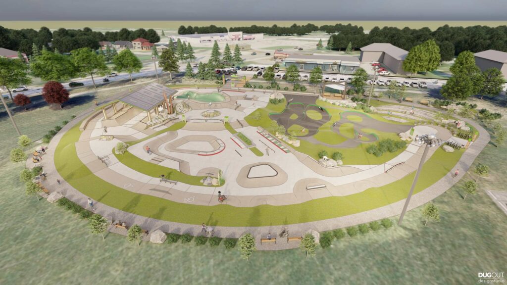 flounder skatepark 3d rendering